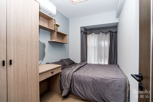 95㎡三居，客餐廳之間打造工作區(qū)，將生活與工作和諧結(jié)合